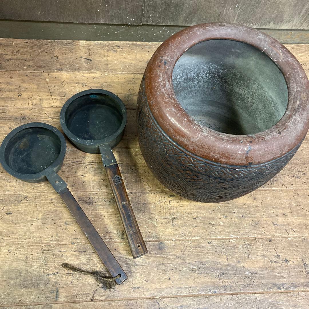 E4 火鉢 ひばち 古民具 古道具 骨董 骨董品 アンティーク ヴィンテージ