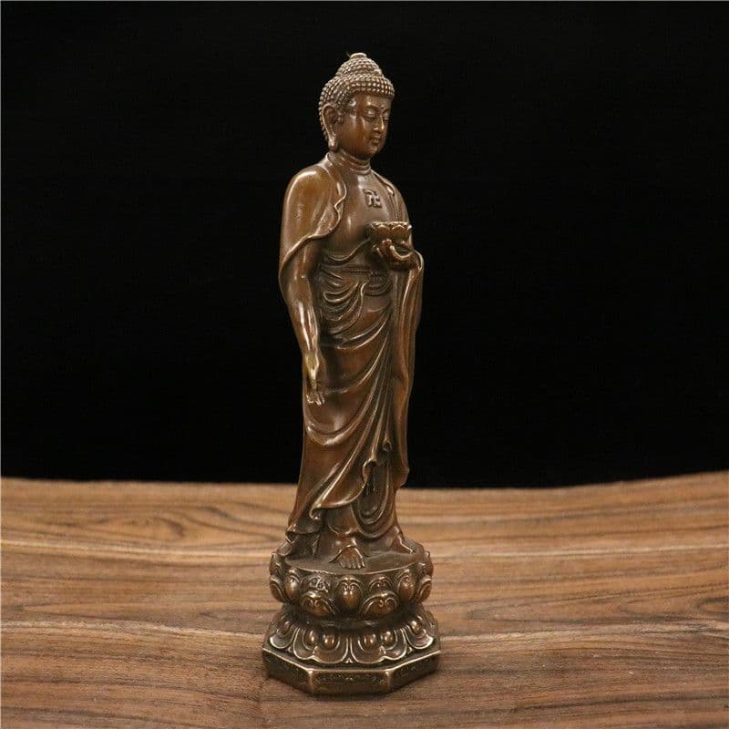 仏教美術 仏像 釈迦牟尼仏 阿弥陀仏 小仏像 銅製 銅器