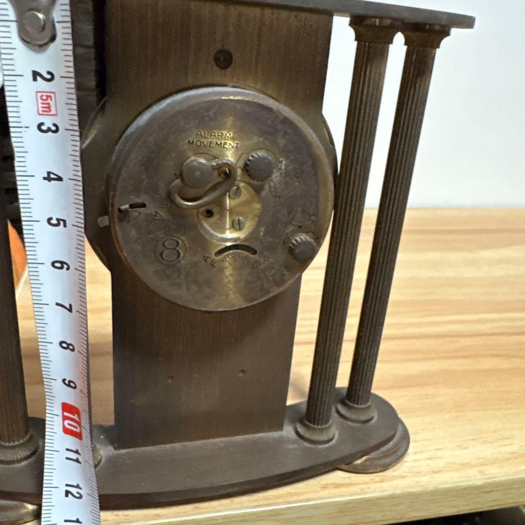 ヴィンテージ真鍮のテーブルクロック