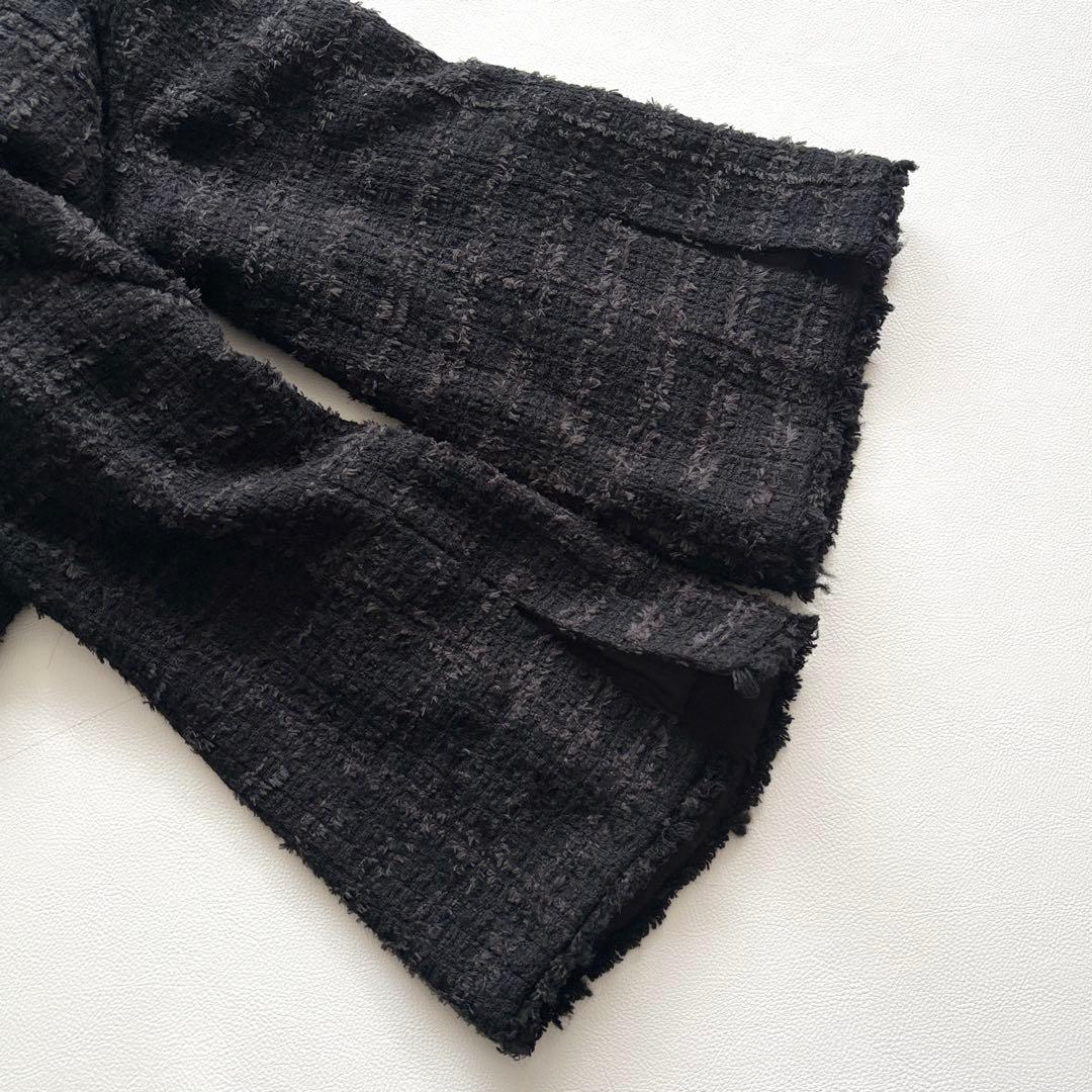 02343-2 TOCCA UNSNARL ツイードジャケット　ノーカラー　4