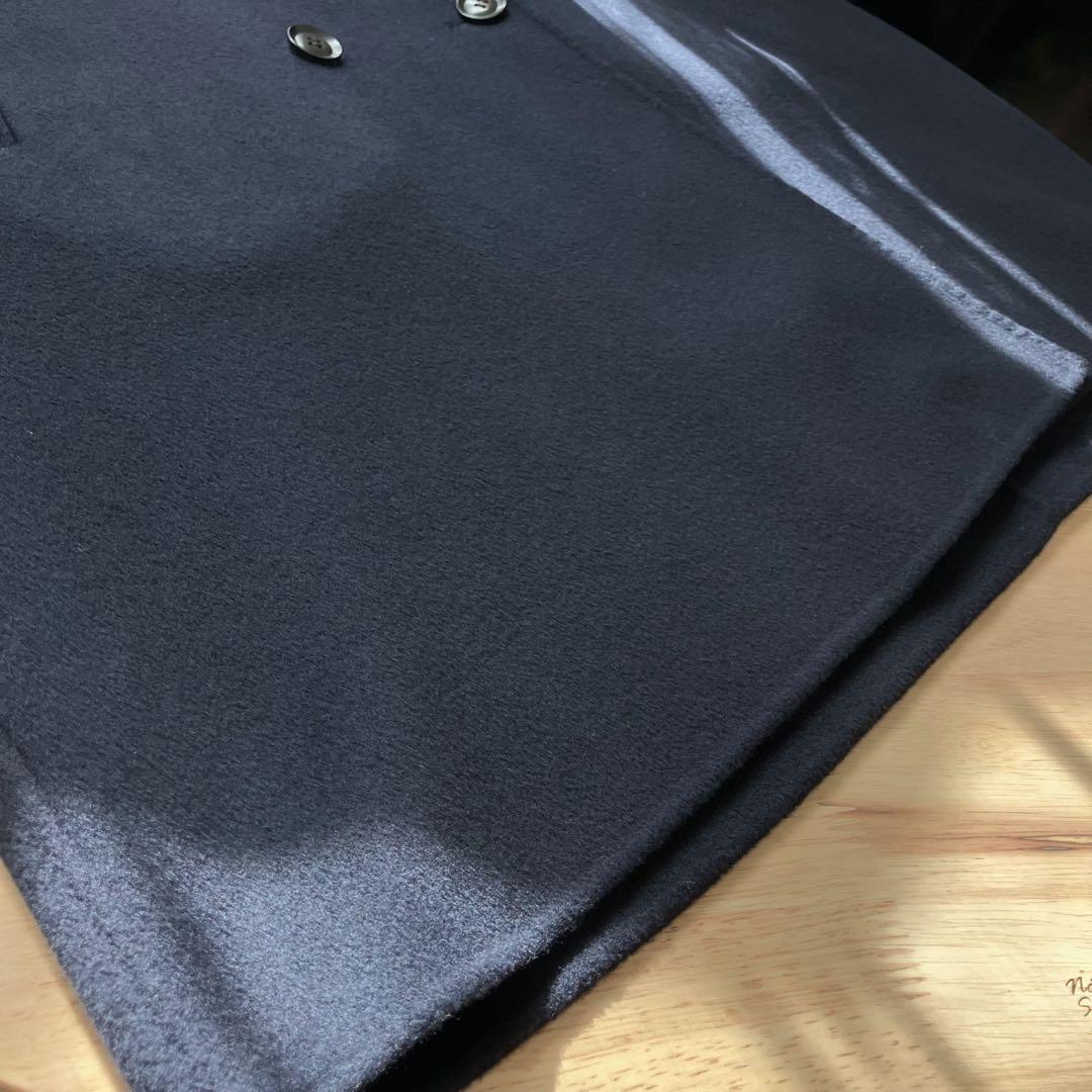 【新品同様】plage スーパー160 Aライン コート 紺 ハミルトン
