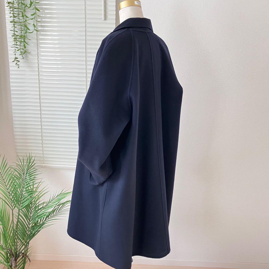 【新品同様】plage スーパー160 Aライン コート 紺 ハミルトン