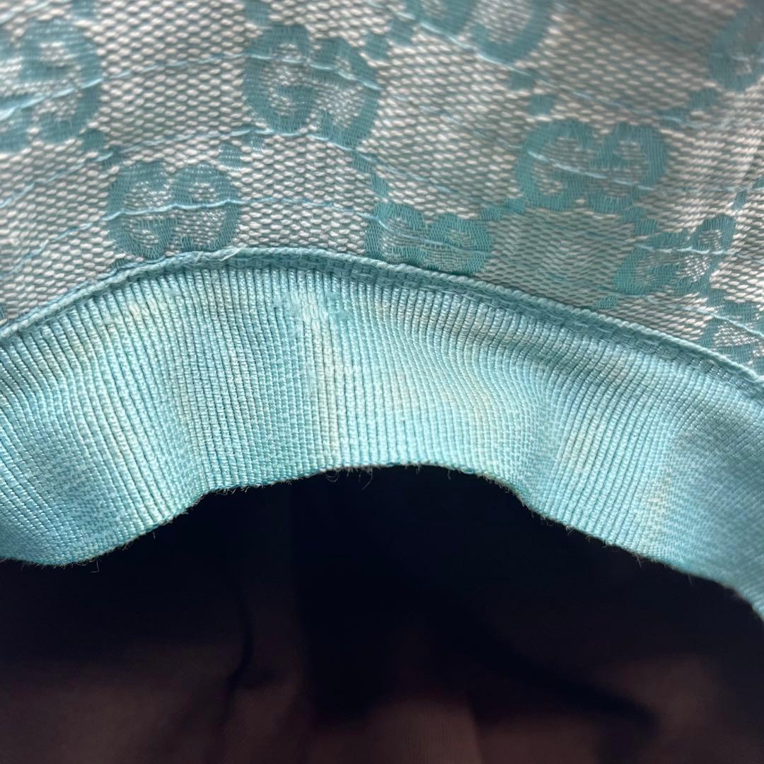 GUCCI GGキャンバス バケットハット 帽子 ハット バケハ ブルー
