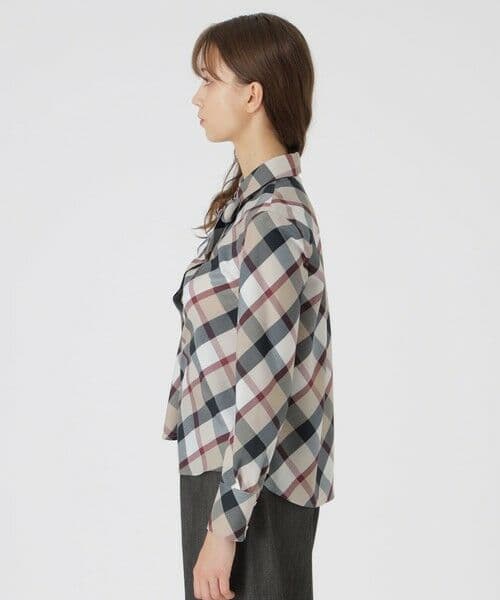 ブルーレーベルクレストブリッジ　CBチェック　シャツ　ブラウス