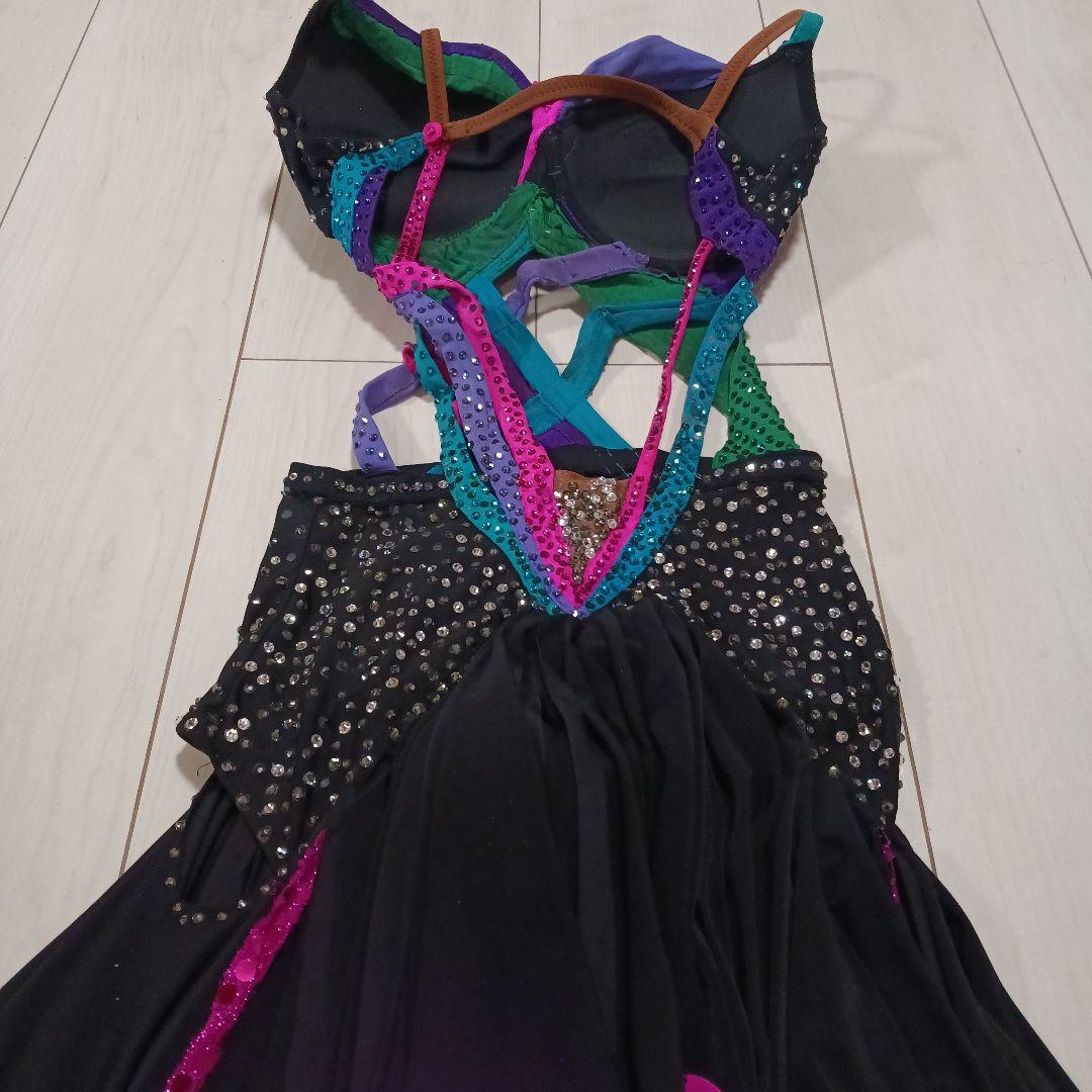 お値下げ❗社交ダンス　ラテン　インパクト　 カラフルストーンドレス　S~M