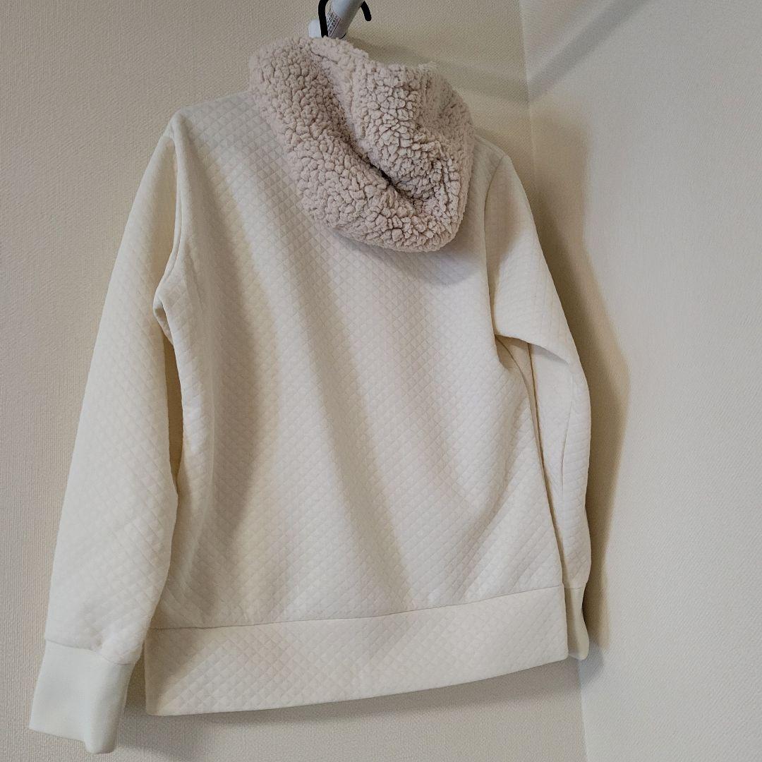 入手困難 美品 プリンス アイボリー キルティングパーカー フリースフード付き
