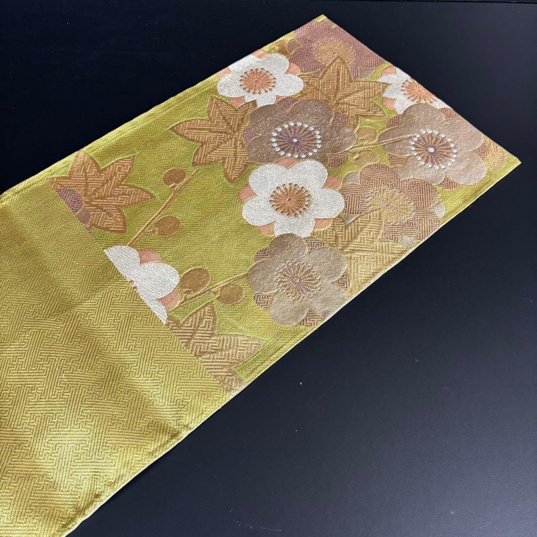 ZY-786 袋帯 四季折々 紗綾形 地模様 芯なし 高級 名品