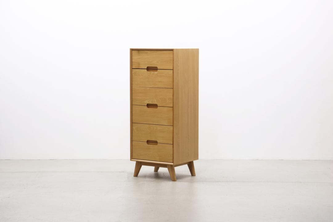 オーク材 ナチュラル モダン チェスト 引き出し キャビネット 収納 リビング