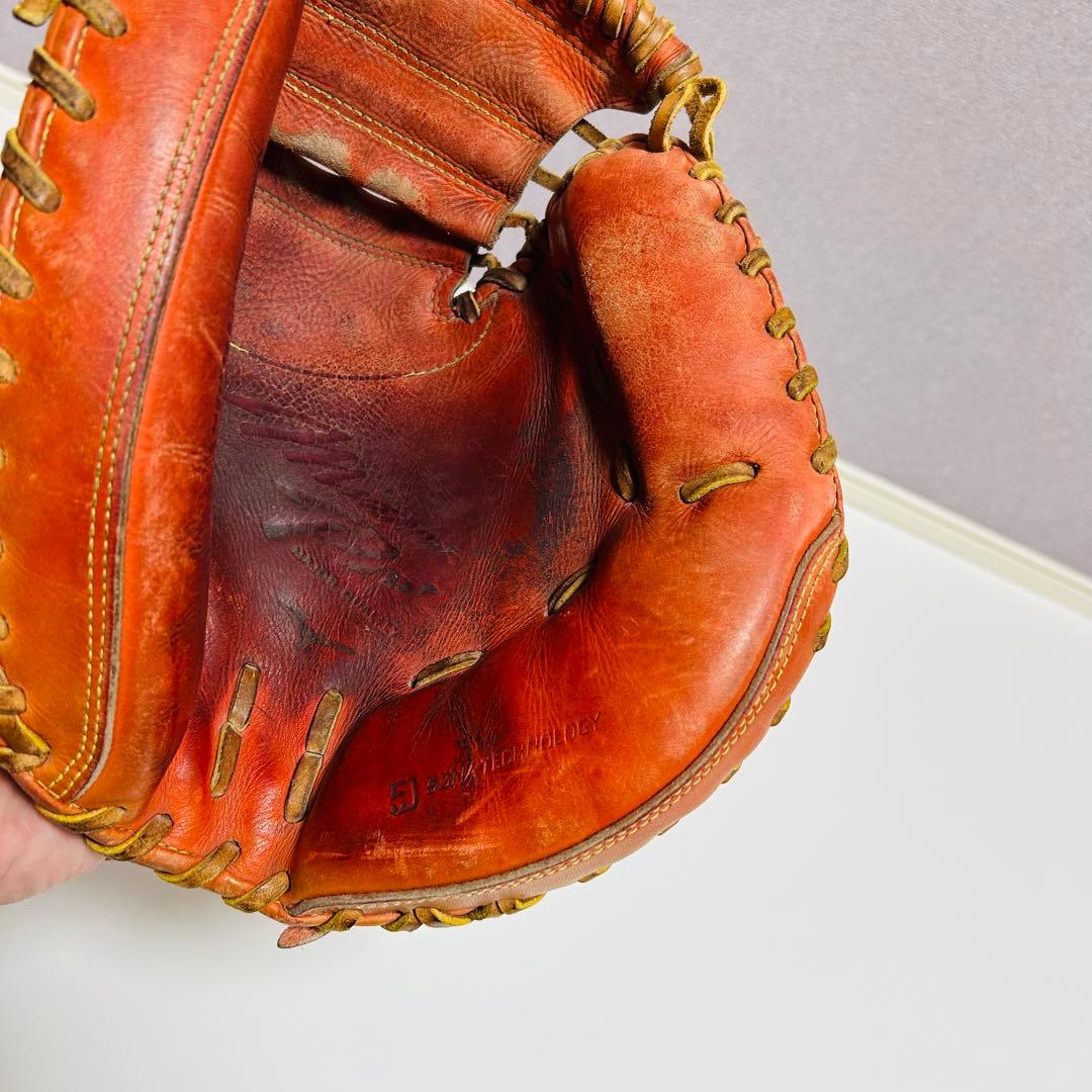 【型超良好】MizunoPro 硬式用 キャッチャーミット オレンジ