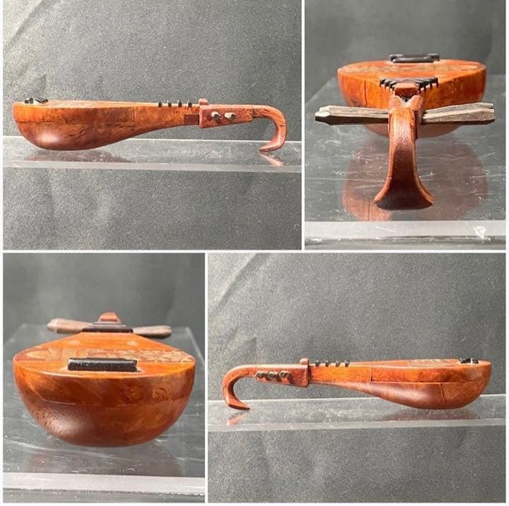 秋草蒔絵【 琵琶香合 中村孝也 28ｇ 】1点1941年 加賀蒔絵 塗師(参州)