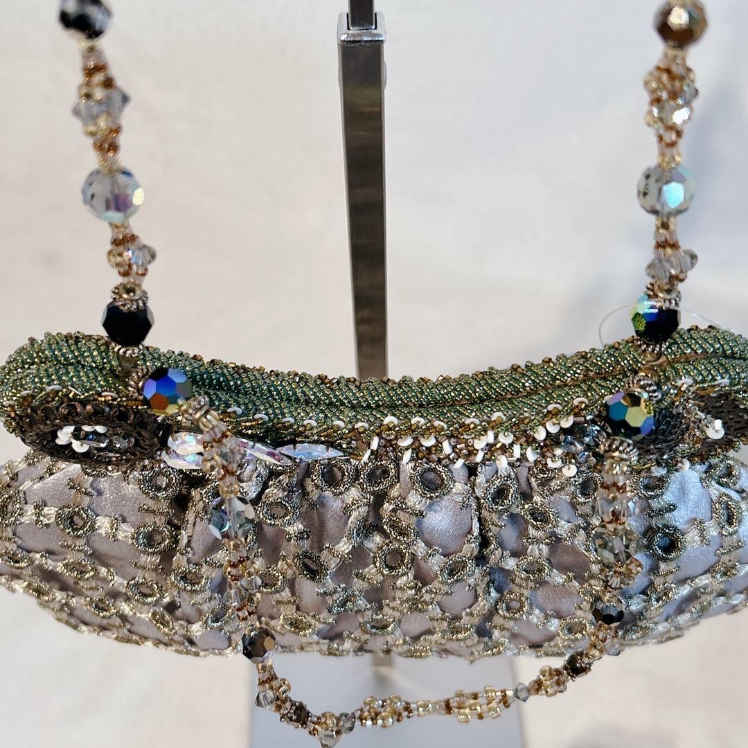 希少 新品タグ付き bagteria バグテリア ビーズ刺繍バッグ Y2K