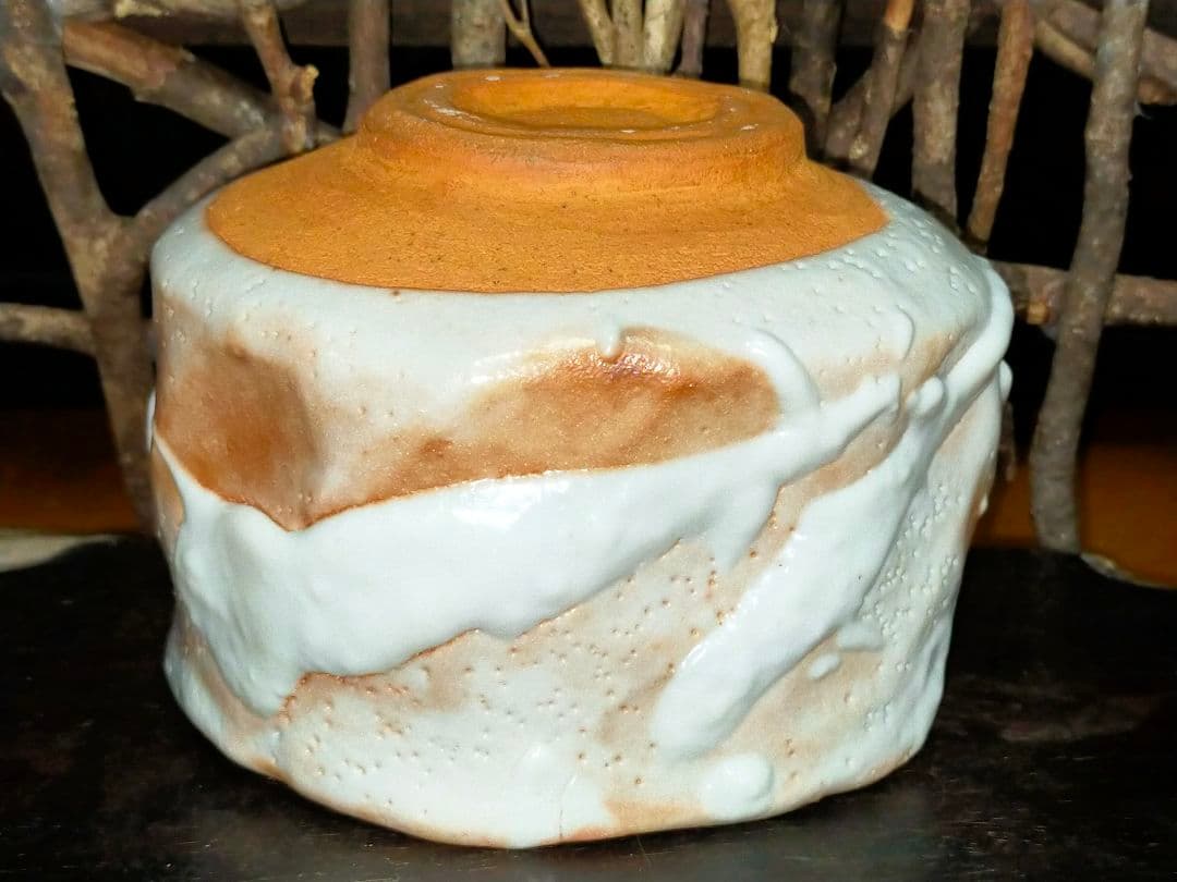 ♥美濃焼♥　志野　茶碗　在銘　茶道具　骨董　古玩