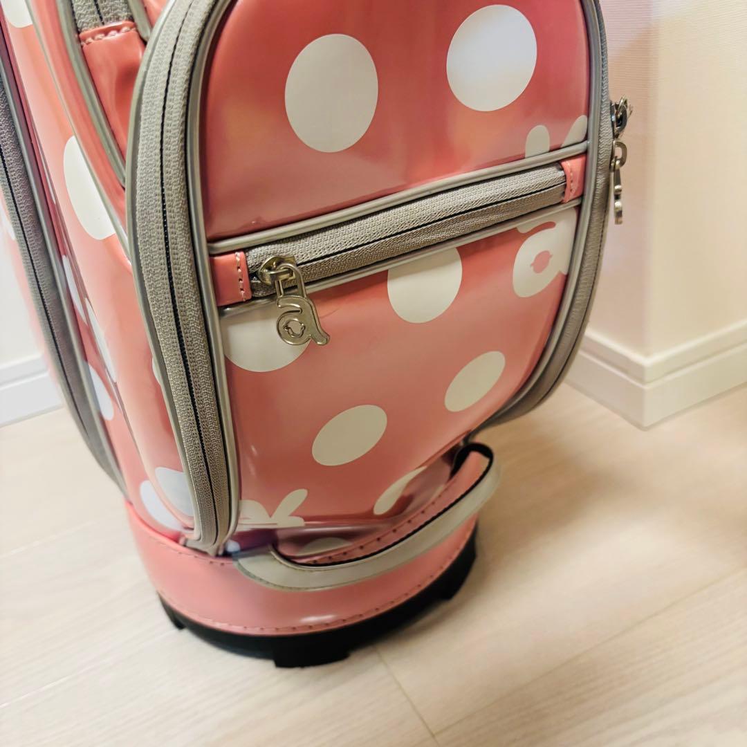 archivio ピンク ドット ゴルフバッグ ギャディバッグ