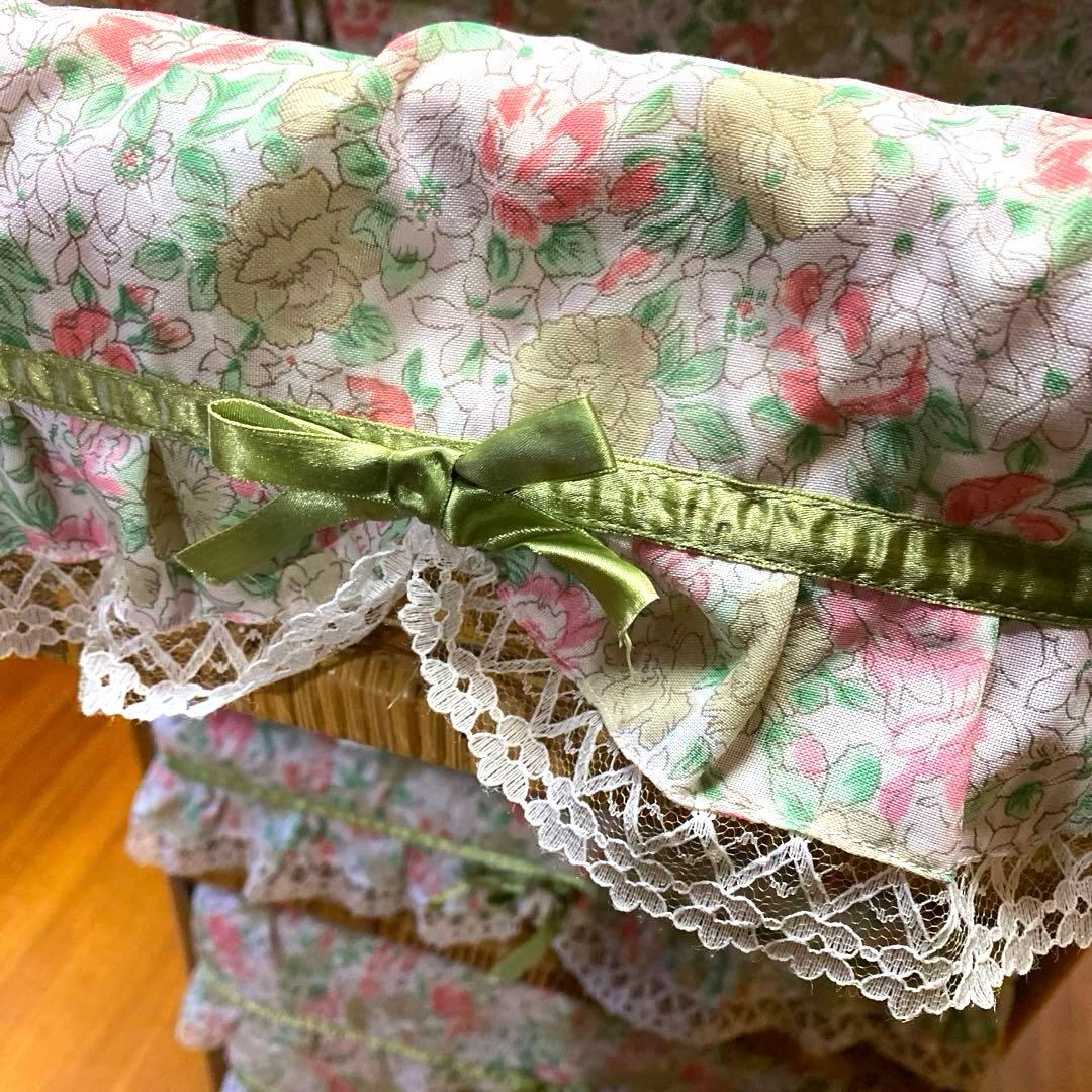 可愛いラタンチェスト5段籐家具レトロビンテージキャビネット収納キャスター付タンス