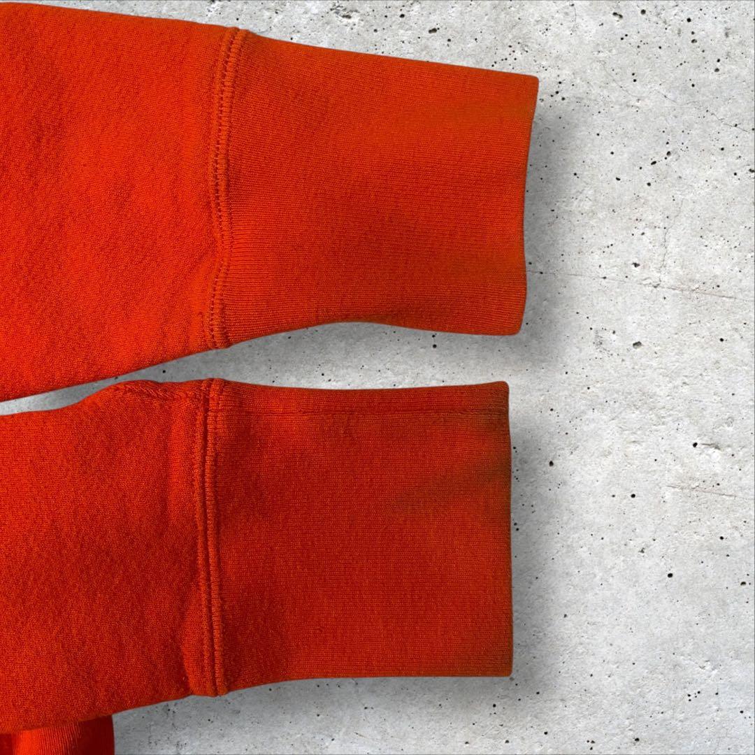 希少USA製CAMBER企業ロゴ入り肉厚プルオーバーフードスウェットXLオレンジ