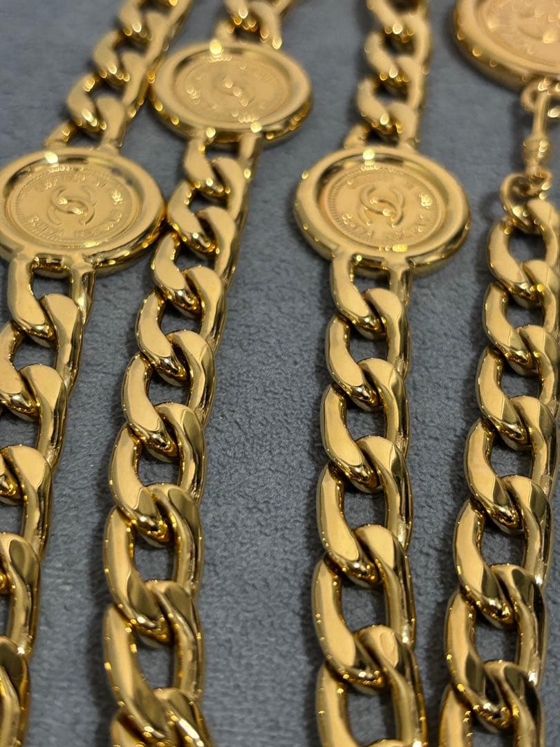 【美品】シャネル CHANEL ベルト ココマーク ヴィンテージ　チェーンベルト