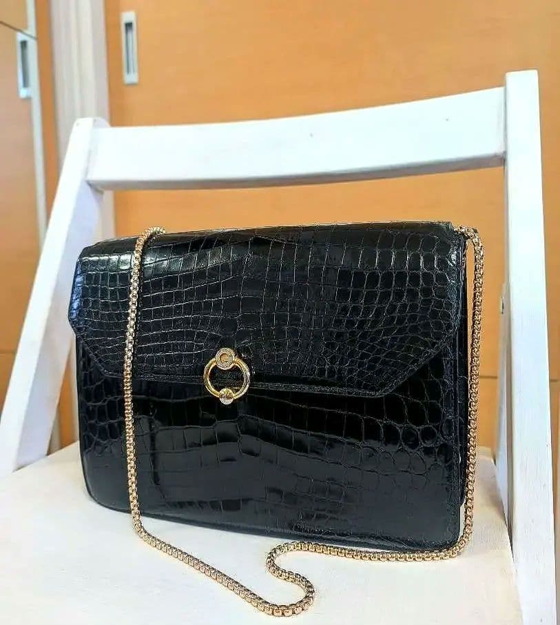 ♥マーガレット♥極美品♥グッチ GUCCI ショルダーバッグ クロコダイル