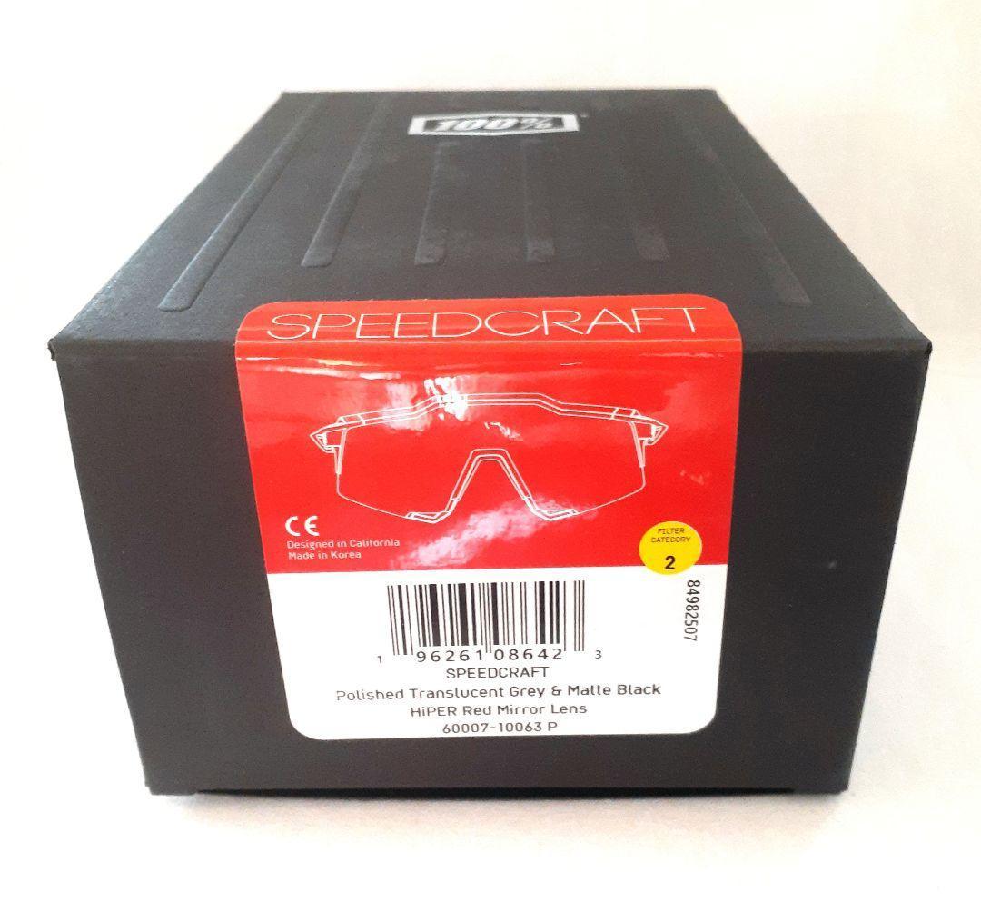 2025新作 100% Speedcraft クリアグレー ブラック サングラス