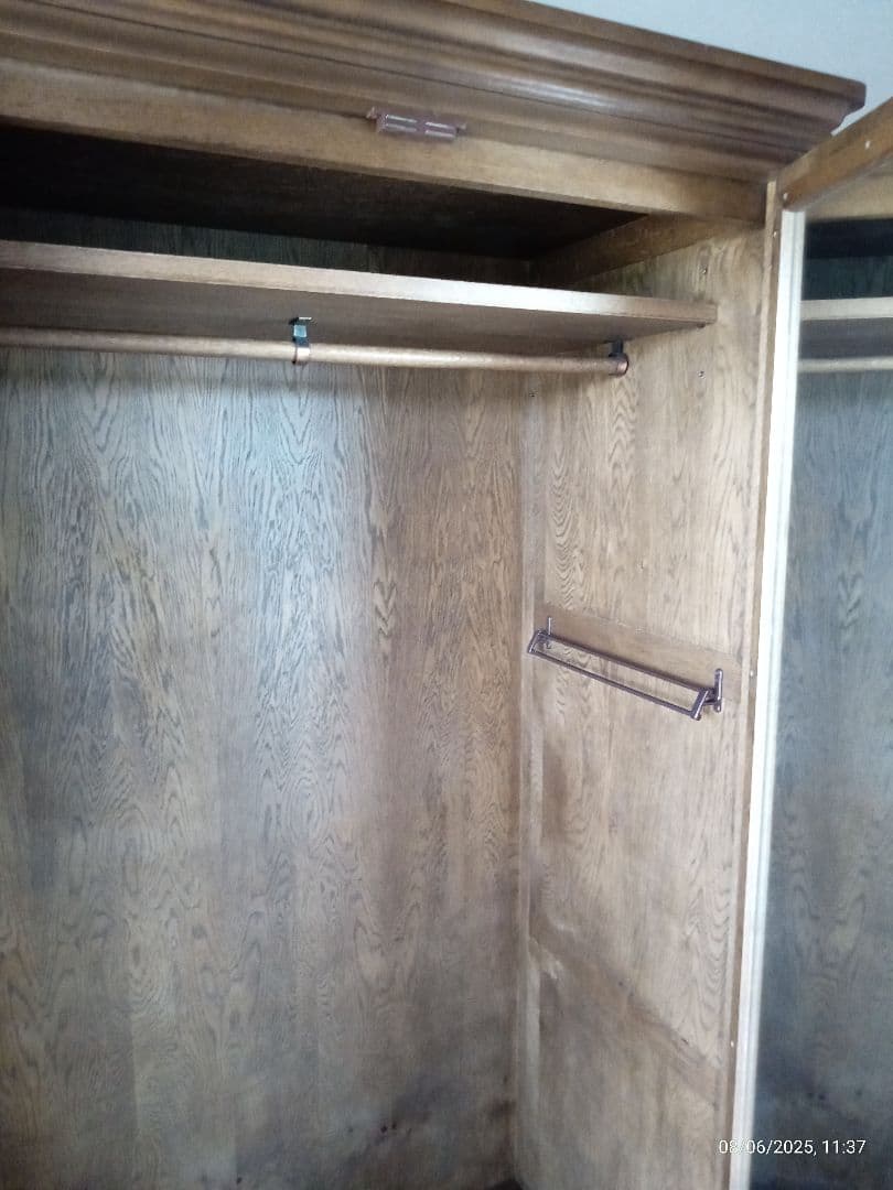 ワードローブ 昭和レトロ アンティーク　ナラ無垢 洋服箪笥