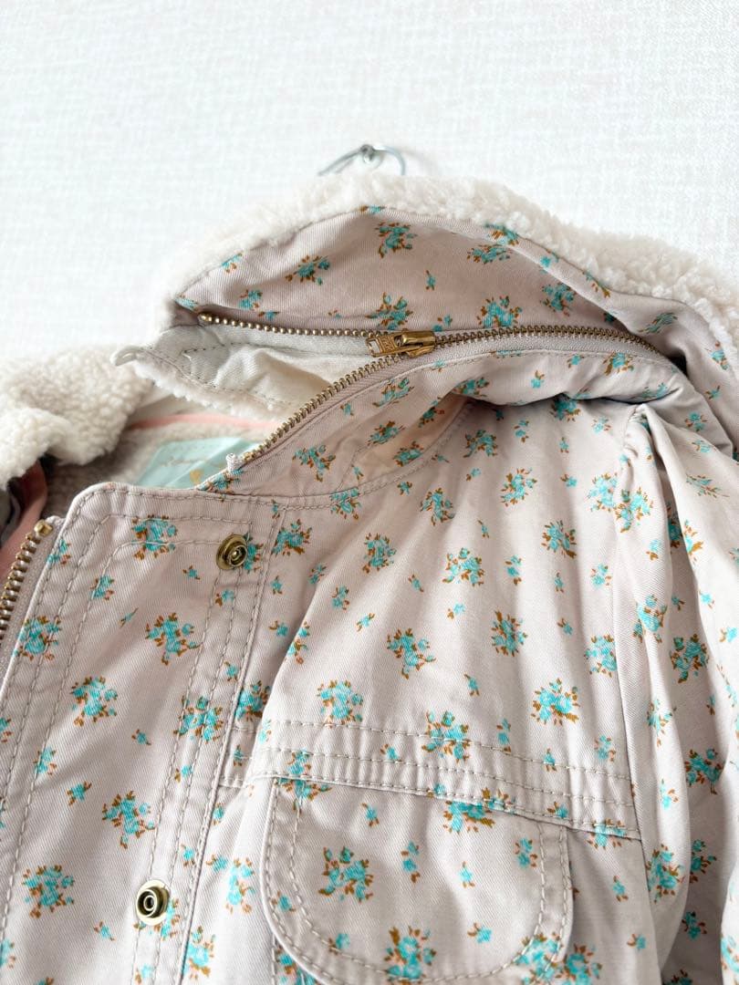 ❤️新品未使用❤️Cherir la femme ライナー付モッズコートMベージュ花