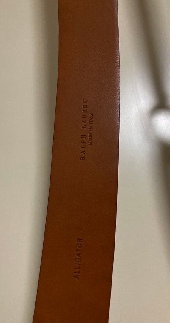 【最高級品】RalphLauren アリゲーター カービング ベルト