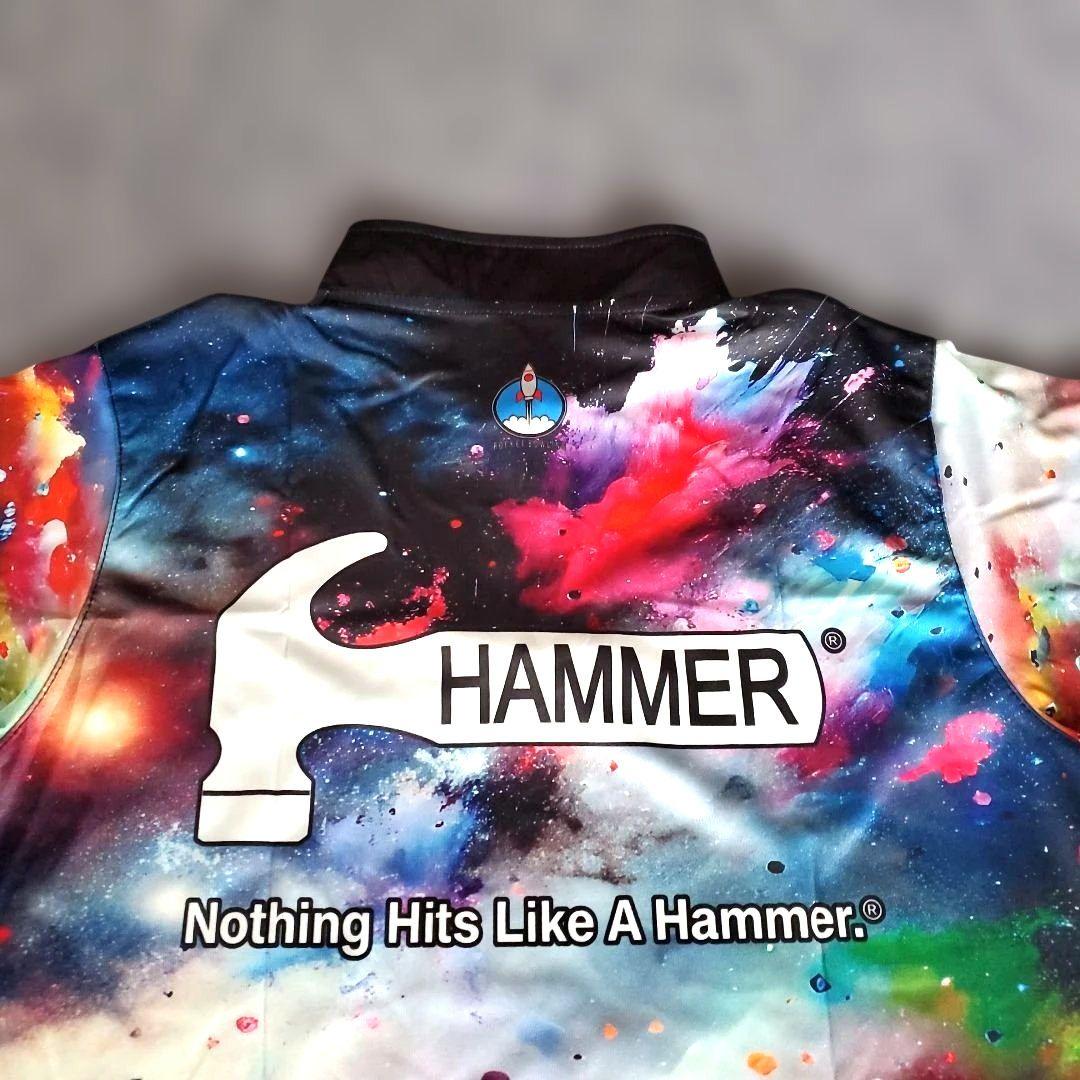 ✨新品✨ハンマー　【M】　宇宙　カラフル　ボウリングウェア