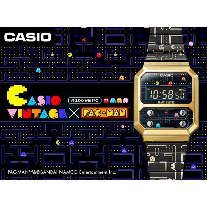 カシオ　パックマン　コラボレーション　 A100WEPC　レア　試着程度　美品