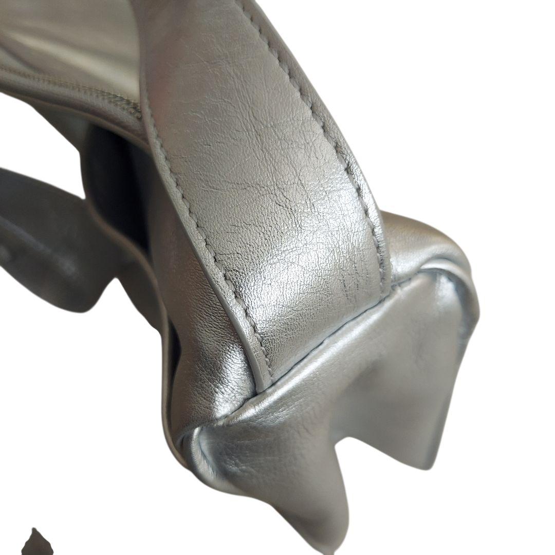 極美品✨ear PAPILLONNER　 スワローマチショルダー　本革 シルバー