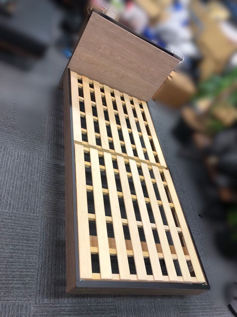 【美品】FranceBed スリムの脚付きベッド S