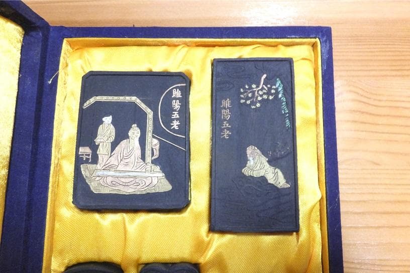 美品 希少 固形墨 古墨　中国仙人 雎陽五老 5本セット