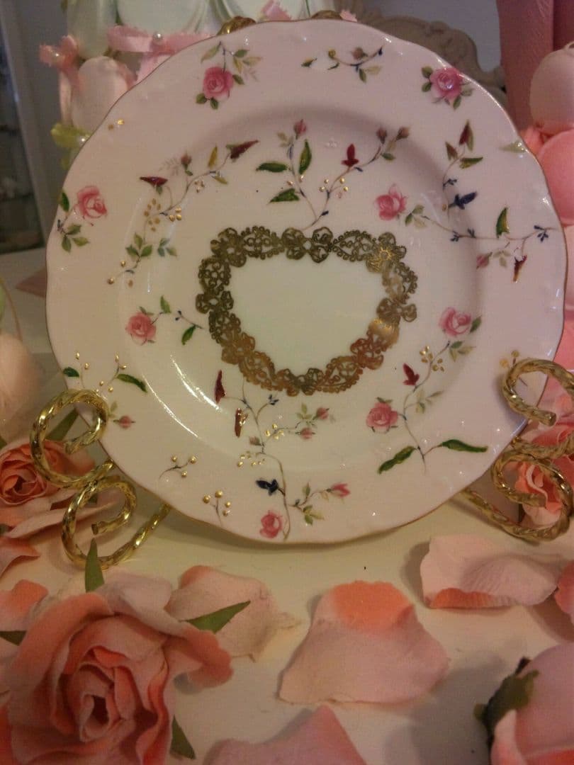 ポーセラーツ１点物！アフタヌーンティーセット