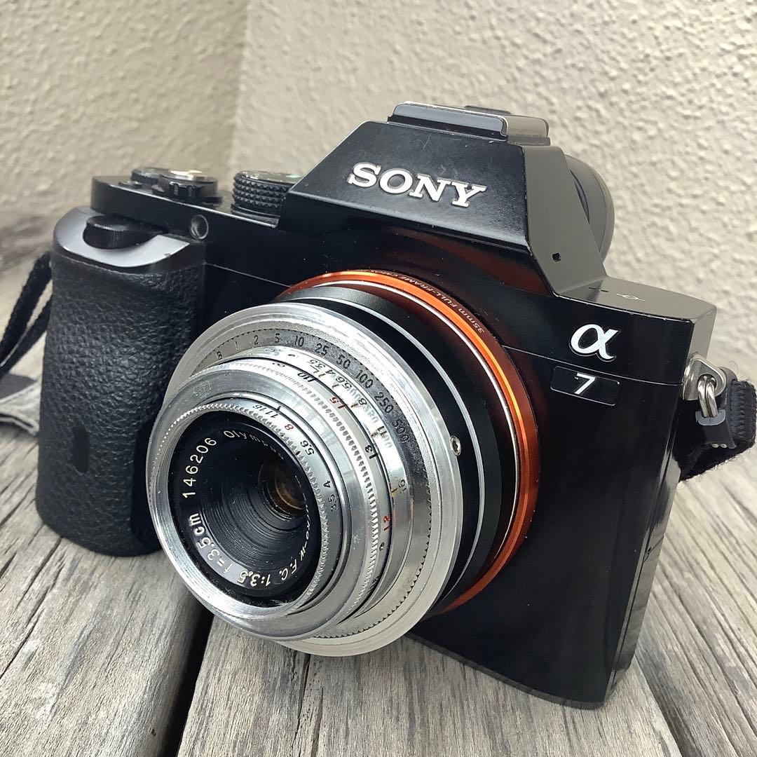 SONY α7用、改造レンズ(オリンパスワイドE 35㎜、f3.5) 限定1個