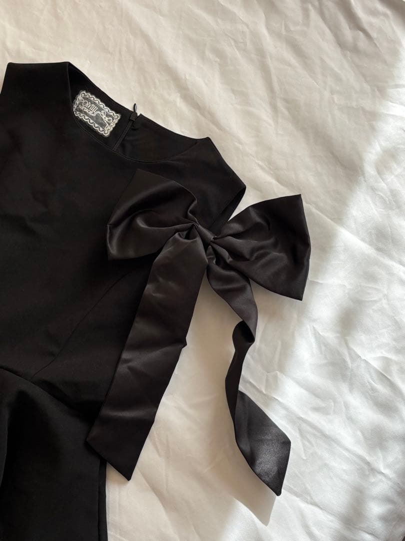 【POMIII PARTAGE】tulle mini op/ブラック(Sサイズ)