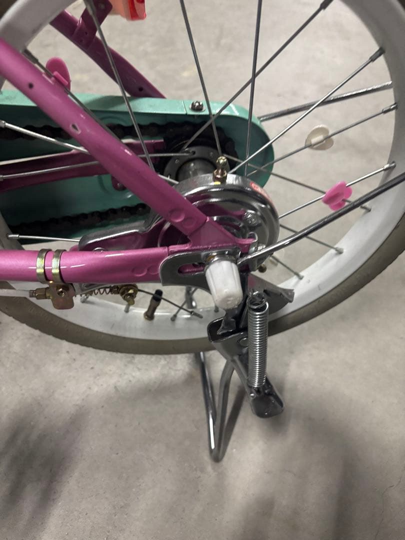 幼児用自転車 ミントグリーンとパープル リトルエンジェル キッズ自転車 美品