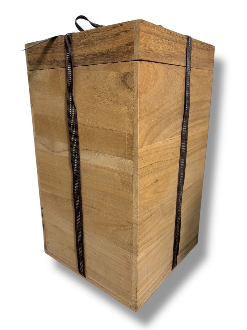 #薩摩焼 丸十字紋 色絵金彩 花鳥図 大壺 花瓶 木箱付き　S-12