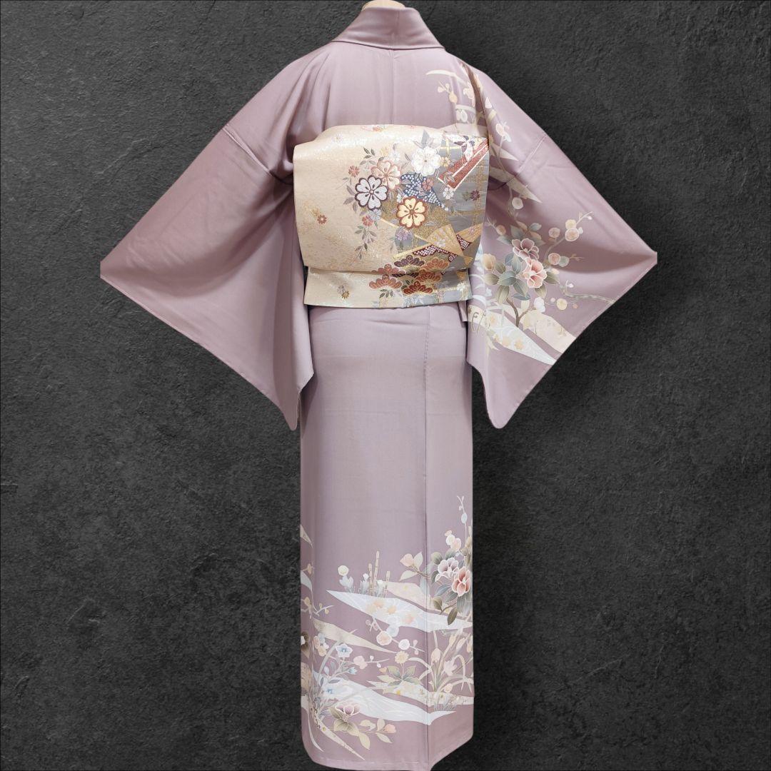 ❰6540❱ フルセット　訪問着　金駒刺繍　袋帯　三越　入学式　結婚式　正絹着物