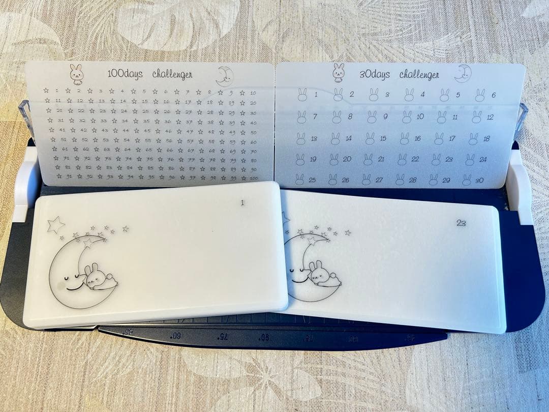 即購入OK★30dayssavings challenge月うさぎ 長方形