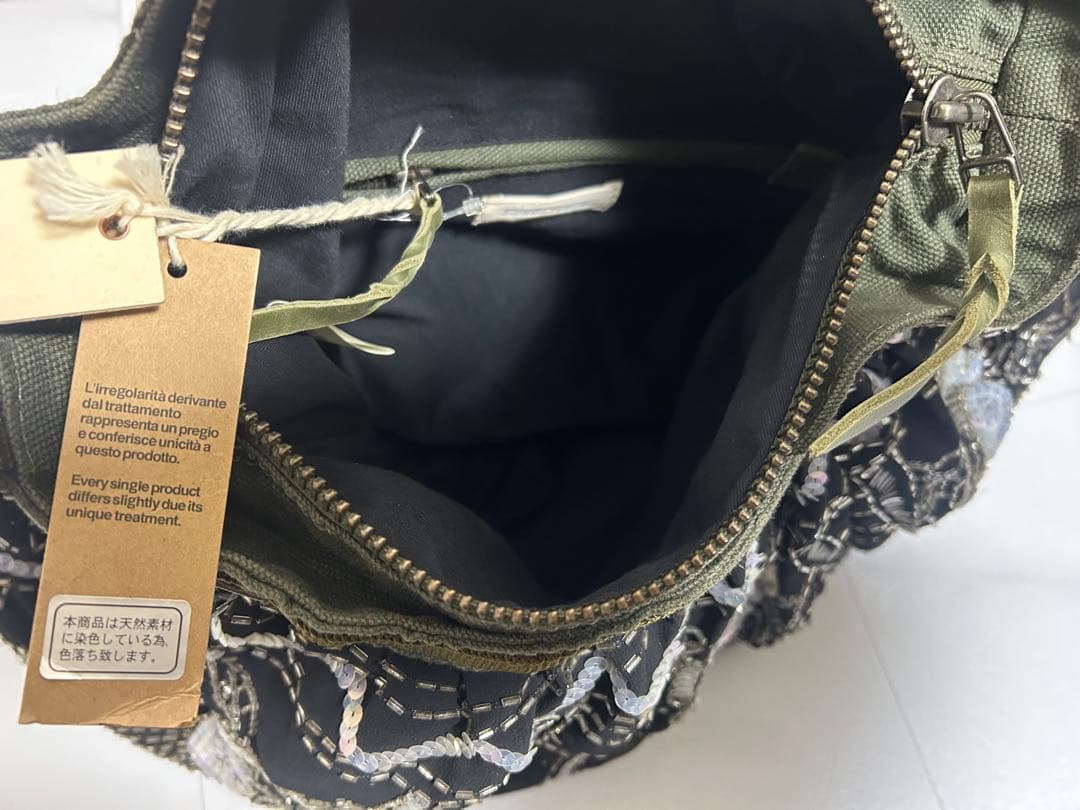 新品❗️00s y2k diesel ショルダーバッグ　スタッズ　ビーズ　ラメ
