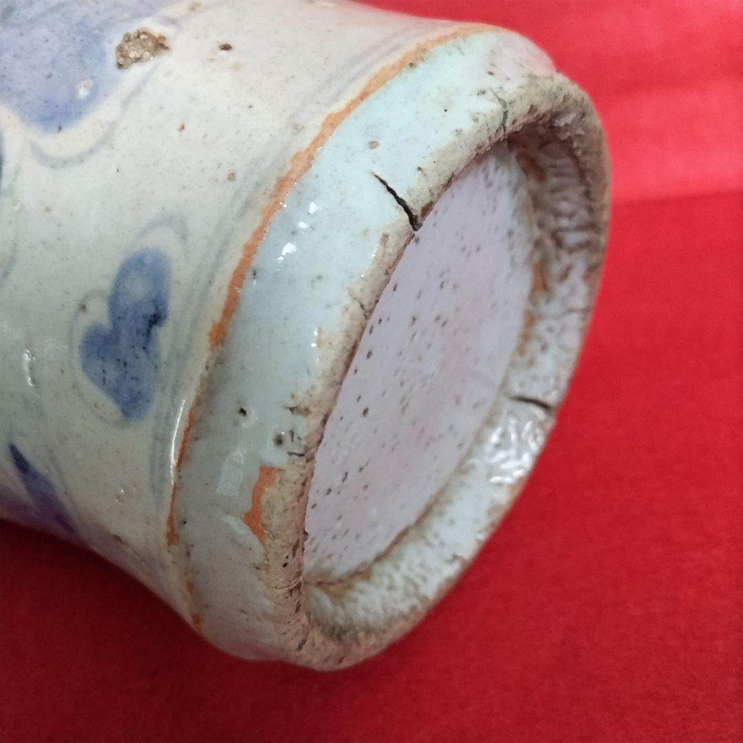 朝鮮美術　李朝期　官窯　分院窯　李朝青花鳳凰紋壺　提灯壺