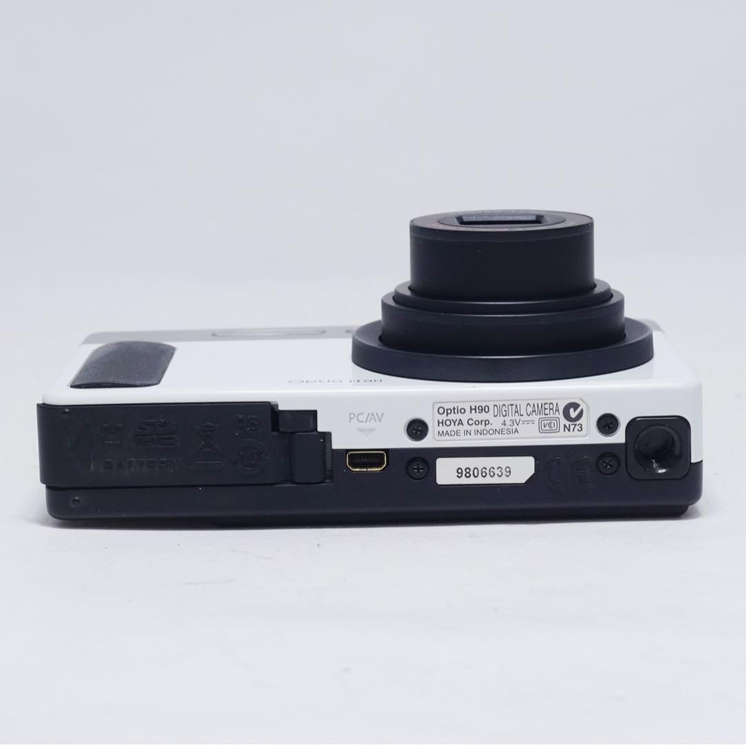 動作確認済 極美品 PENTAX Optio H90 ホワイト コンデジ