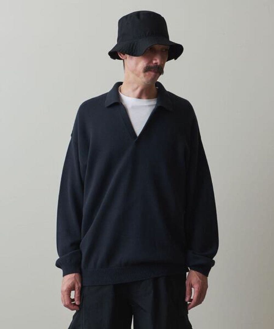 Steven Alan コットン スキッパー ルーズフィット ニット セーター