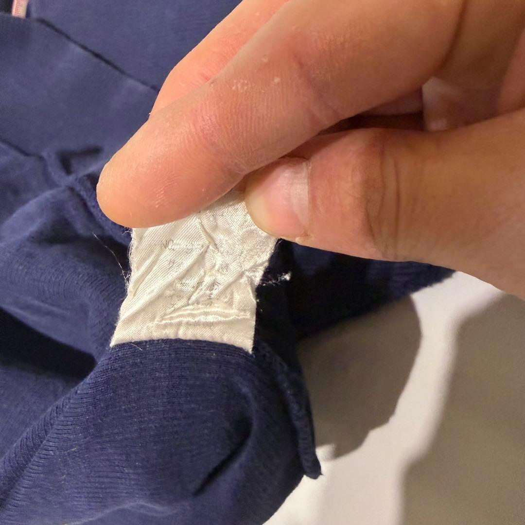 80s 筆タグ　ISSEY MIYAKE スウェット　バックロゴ　ネイビー