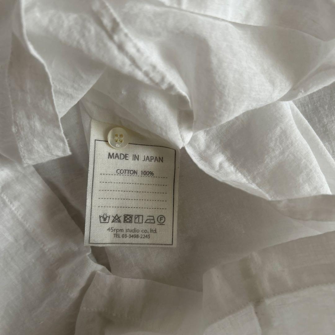 45R カディコットン　フリル　ブラウス