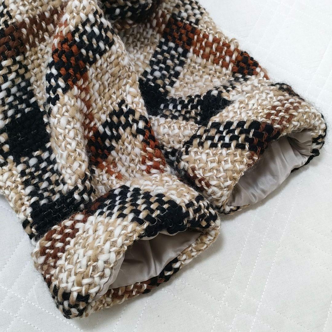 【希少】DAKS　ローゲージツイード　ニットコート　ハウスチェック　サイズ38