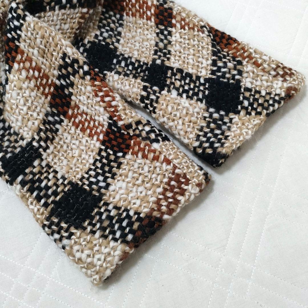 【希少】DAKS　ローゲージツイード　ニットコート　ハウスチェック　サイズ38