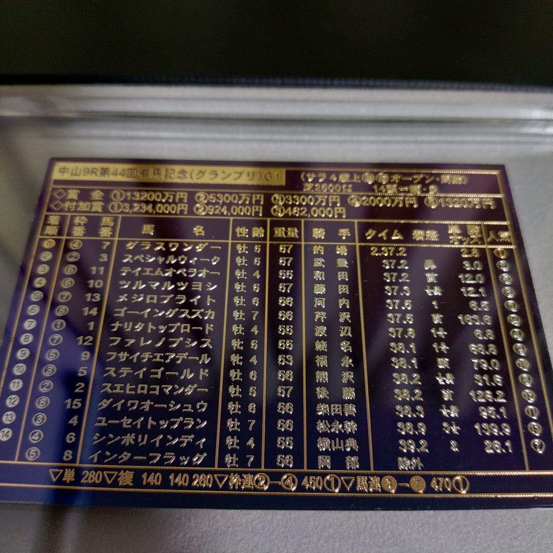 第44回 有馬記念 プレート と 大川慶次郎 責任監修 神様の馬券術 本 セット