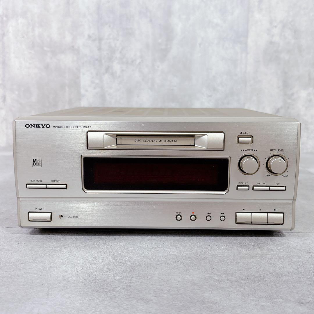 V697 ONKYO オンキョー MD-A7 MD レコーダー オーディオ機器