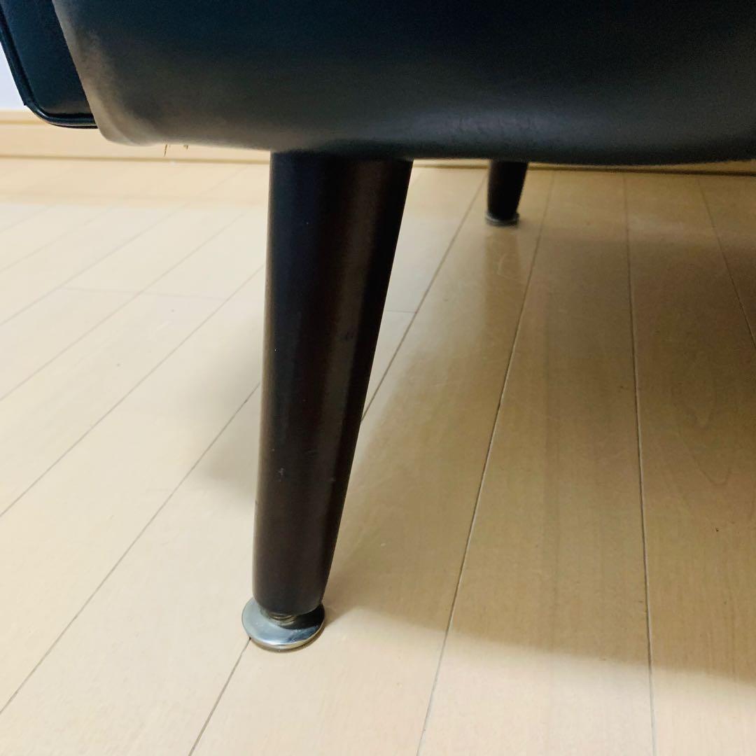 ヴィンテージ 1人がけソファー レトロ 大きめ ふかふか ひじ掛け レザー