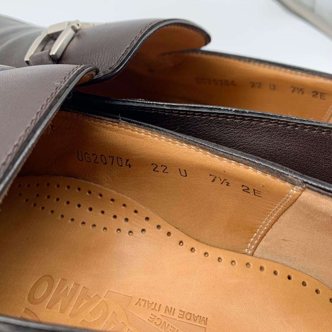 未使用級✨サルヴァトレーフェラガモ シューズ シルバー金具 26.5cm