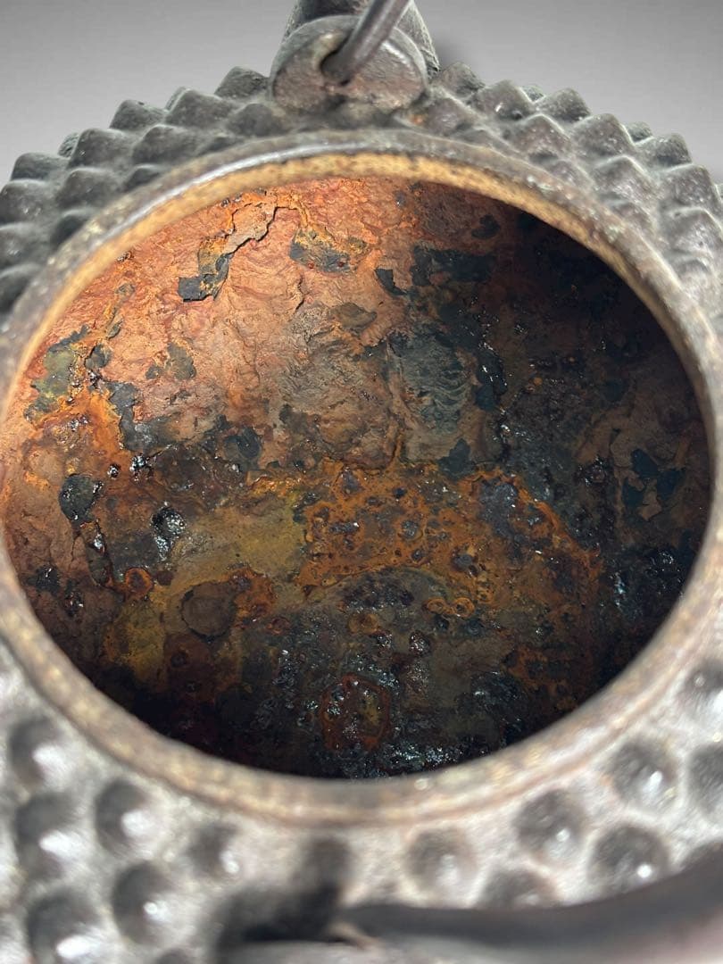 #龍文堂造 鬼あられ 鬼霰 鉄瓶/骨董